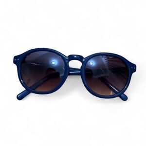 Stylish Blue Round Sunglasses
